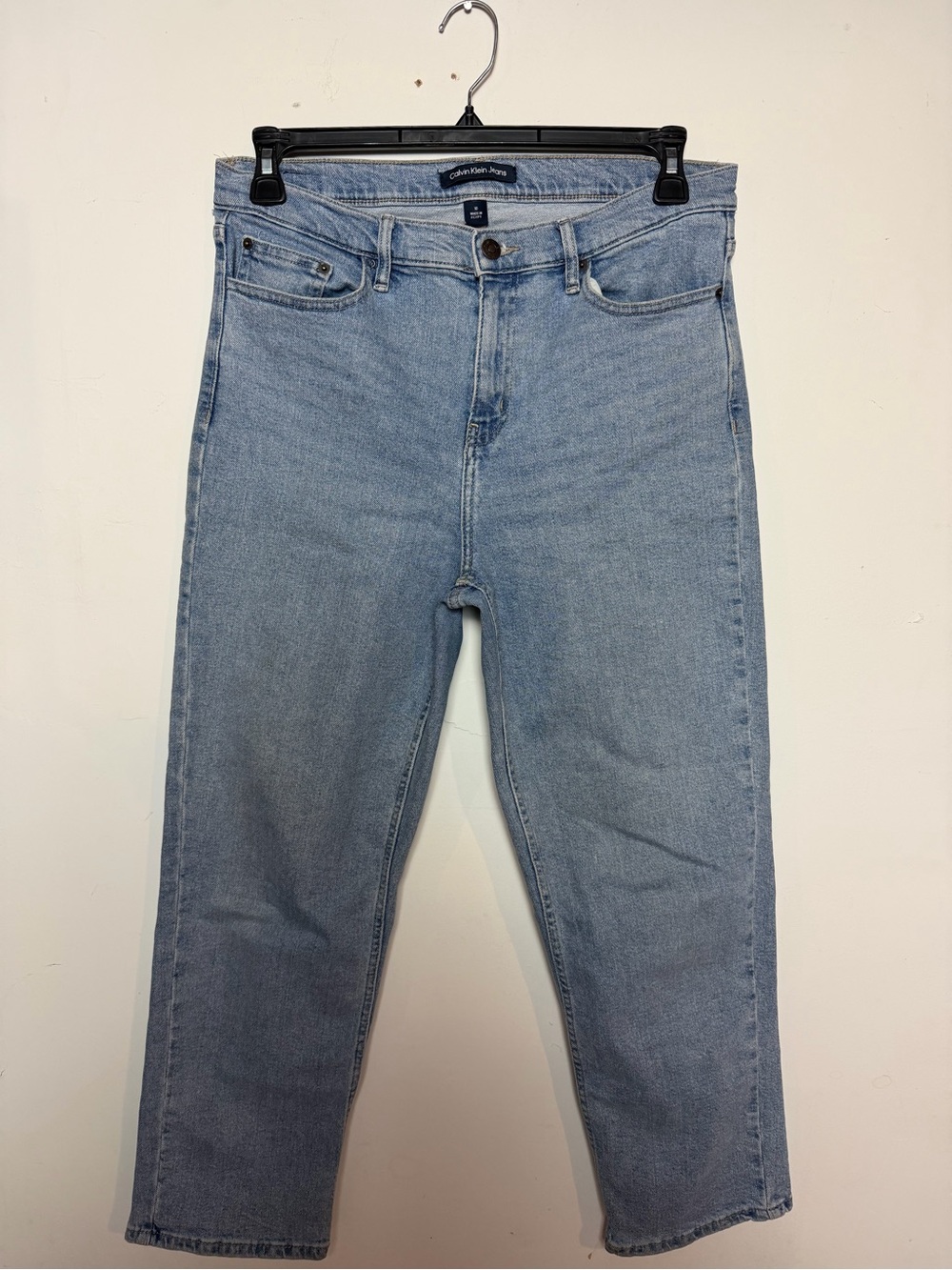 Calvin Klein Jeans Women’s 10 Light Wash High Rise Straight Leg Denim